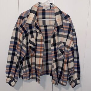 Plaid Button-Up Shacket